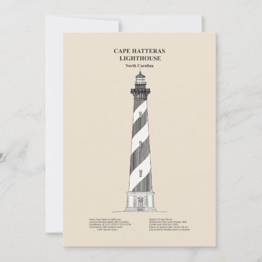 Cape Hatteras Light house - North Carolina - SBD サンキューカード (正面)