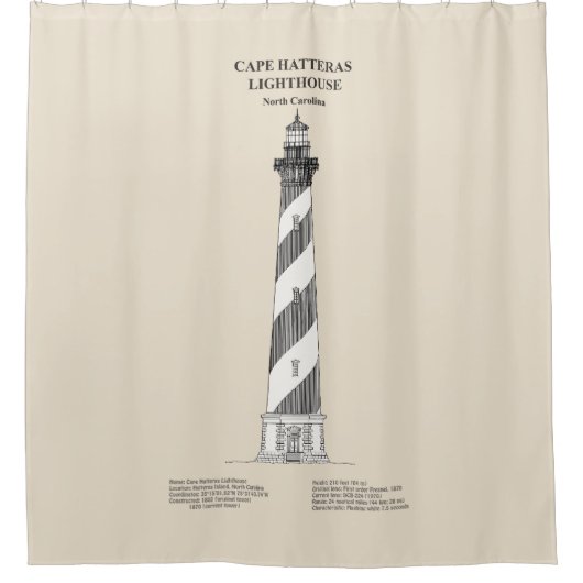 Cape Hatteras Light house - North Carolina - SBD シャワーカーテン (正面)