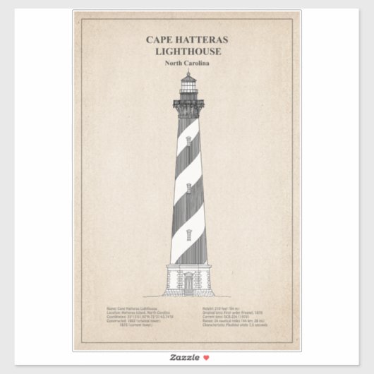 Cape Hatteras Light house - North Carolina - SBD シール (シート)