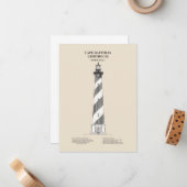 Cape Hatteras Light house - North Carolina - SBD ノートカード (正面/裏面インサイチュ)