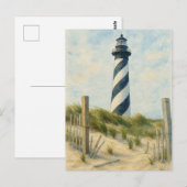 Cape Hatteras Lighthouse Watercolor ポストカード (正面/裏面)