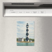 Cape Lookout Lighthouse Watercolor マグネット (インサイチュ (食洗機))