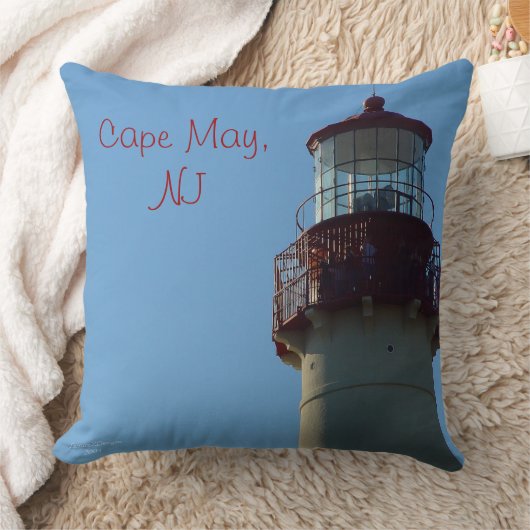 Cape Mayの灯台クローズアップ NJ クッション (ブランケット)
