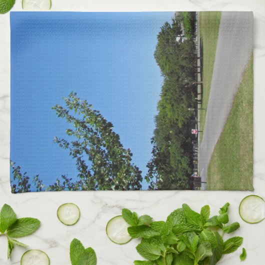 Cape Mayの灯台 キッチンタオル (折り畳み)