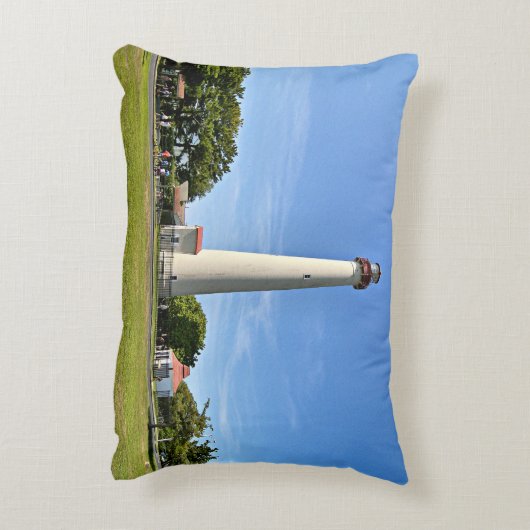 Cape Mayの灯台、ニュージャージーのアクセントの枕 アクセントクッション (裏面(縦))