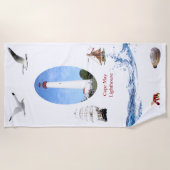 Cape Mayの灯台 ビーチタオル (正面)