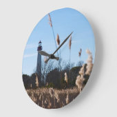 Cape Mayの灯台 ラージ壁時計 (傾斜)