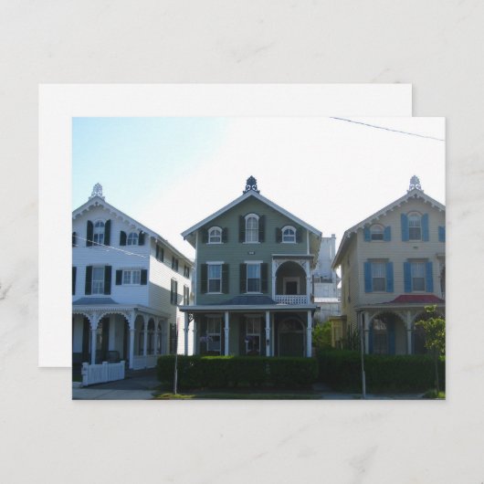 Cape MayのStocktonのビクトリアンな列 ポストカード (正面/裏面)