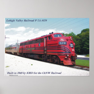 Cape MayニュージャージーのLehighの谷の鉄道F-7A #578 ポスター