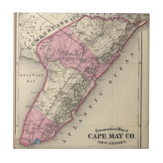 Cape May郡、NJ タイル (正面)