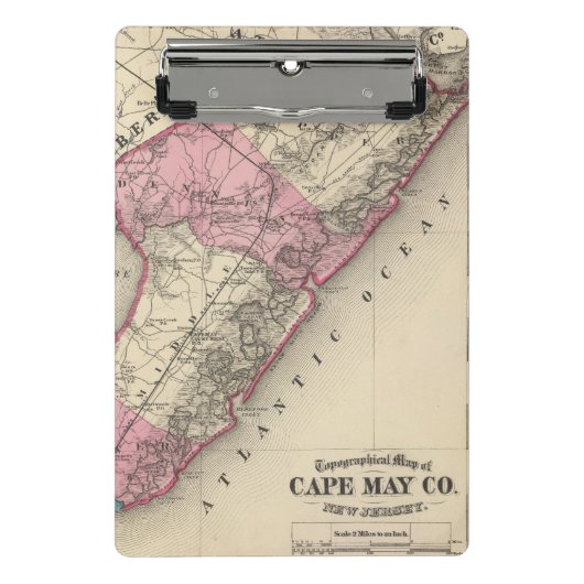 Cape May郡、NJ ミニクリップボード (正面)