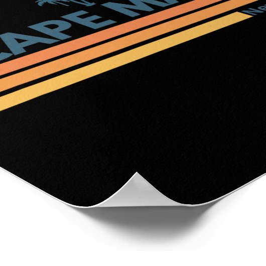 Cape May Beach New Jersey Summer Palm Tree Men Wom ポスター (角)