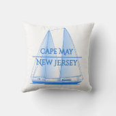 Cape May Coastal Nautical Sailing Sailor クッション (裏面)