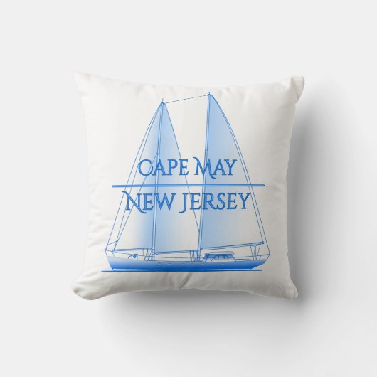 Cape May Coastal Nautical Sailing Sailor クッション (正面)