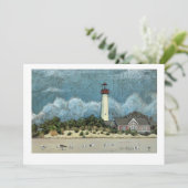 Cape May Lighthouse Painting, New Jersey 招待状 (スタンド正面)
