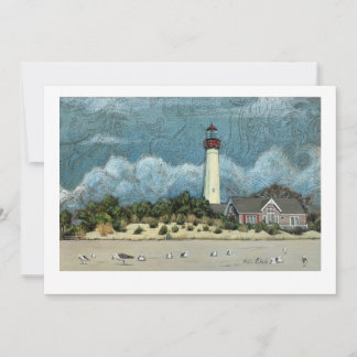 Cape May Lighthouse Painting, New Jersey 招待状