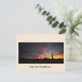Cape May Lighthouse Sunset Postcard シーズンポストカード (スタンド正面)