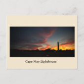 Cape May Lighthouse Sunset Postcard シーズンポストカード (正面)