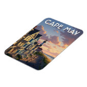 Cape May New Jersey Travel Postcard マグネット (左側)