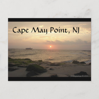 Cape May Point, NJ at sunset greeting card ポストカード