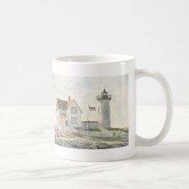 Cape Neddick Lighthouse Watercolor コーヒーマグカップ