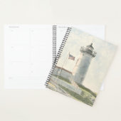 Cape Neddick Lighthouse Watercolor プランナー手帳 (ディスプレー)
