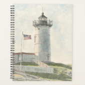 Cape Neddick Lighthouse Watercolor プランナー手帳 (正面)
