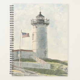 Cape Neddick Lighthouse Watercolor プランナー手帳