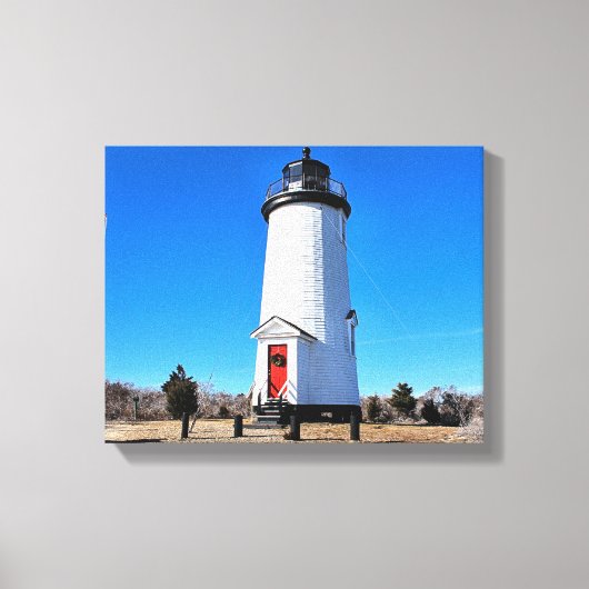 Cape Poge Light house, Massachusetts Canvas Print キャンバスプリント (正面)