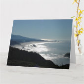 Cape Sebastian Oregon USA Greeting Note BIG Card カード (黄色い花)
