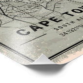 Cape town map print poster canvas | South africa フォトプリント (角)
