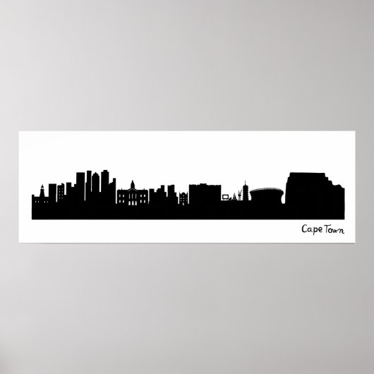 Cape Town Skyline (South Africa) ポスター (正面)