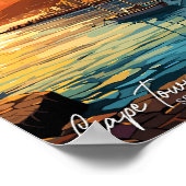 Cape Town South Africa Art Travel Illustration ポスター (角)