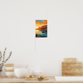 Cape Town South Africa Art Travel Illustration ポスター (キッチン)