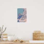 Cape Town South Africa Breezy City Map Travel ポスター (キッチン)
