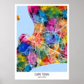 Cape Town South Africa City Map ポスター (正面)