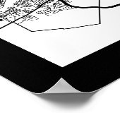 Cape Town South Africa Map ポスター (角)
