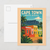 Cape Town, South Africa travel poster, シーズンポストカード (正面/裏面)