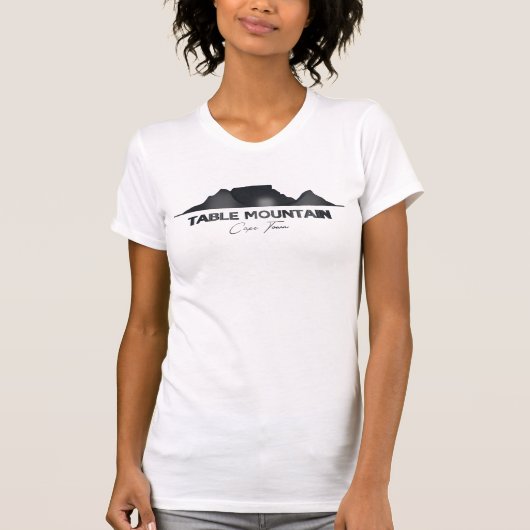 Cape Town - Table Mountain - Black Logo Tシャツ (正面)