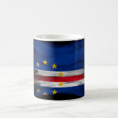 Cape Verde flag brush stroke, national flag コーヒーマグカップ (中央)