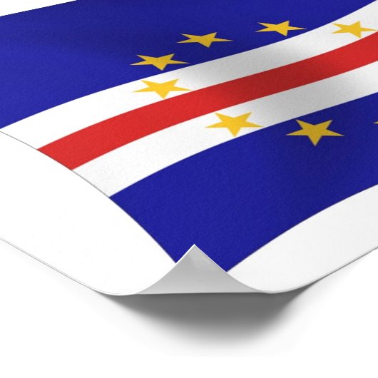 Cape Verde Flag Poster Print ポスター (角)