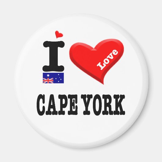 CAPE YORK - I Love マグネット (正面)