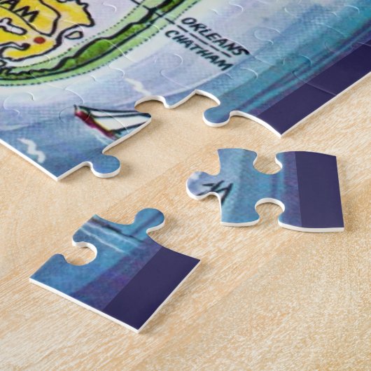 CapeCod Vintage 11x14 Map ジグソーパズル (側面)