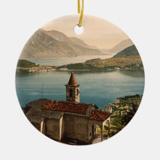Capello Stアンジェロの湖Como、ロンバルディア、イタリア セラミックオーナメント (正面)