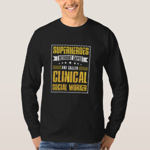 Capesのないスーパーヒーローは臨床Sociと呼ばれる Tシャツ
