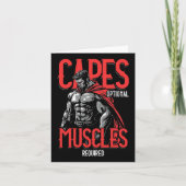 Capes Optional Muscles Required Funny Gym Meme 1  カード (正面)