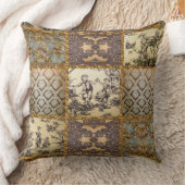 CapetianのエレガントなキルトのヴィンテージパターンToile クッション (ブランケット)