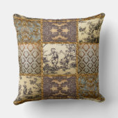 CapetianのエレガントなキルトのヴィンテージパターンToile クッション (裏面)
