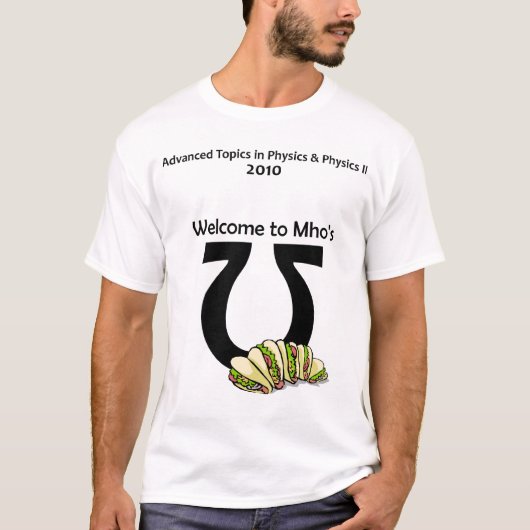 CAPhysics (黒い文字) Tシャツ (正面)