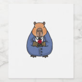 Capibara valentine's day wine ワインラベル (シングルラベル)